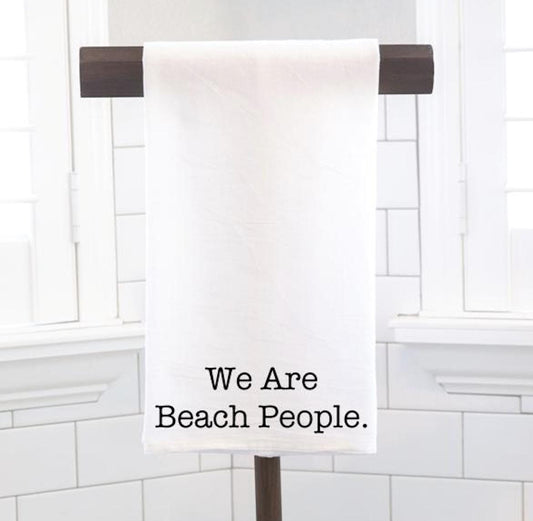 Beach People Flour Sack Tea Towel – Coastal Hostess Gift