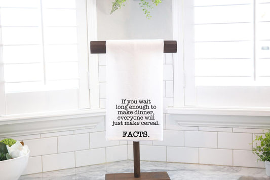 Funny Flour Sack Tea Towel – Hostess Gift, Kitchen Decor