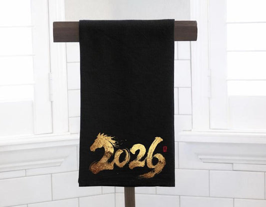 Year of the Horse 2026 Flour Sack Towel, Lunar New Year Gift