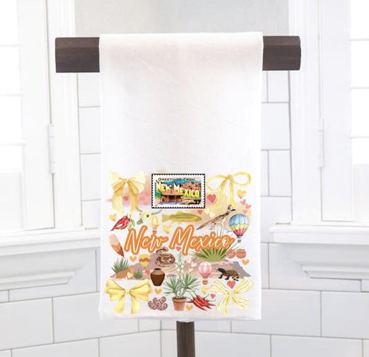 Coquette  New Mexico State, Flour Sack Tea Towel - Preppy Gift