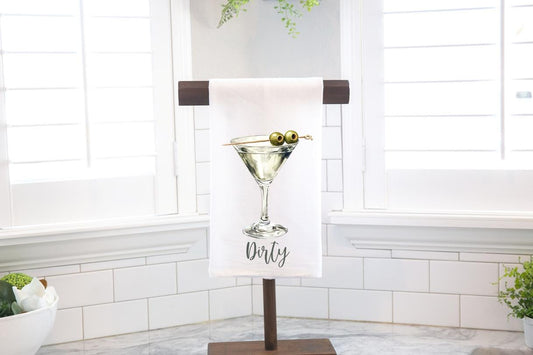 Dirty Martini Spritz Flour Sack Tea Towel - Hostess Gift - Housewarming Gift