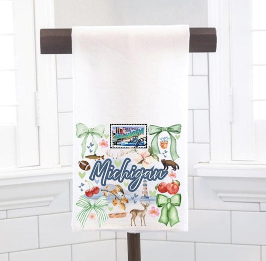 Coquette Michigan State, Flour Sack Tea Towel - Preppy Gift