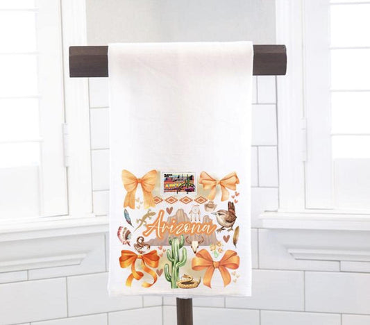 Coquette Arizona State, Flour Sack Tea Towel - Preppy Gift