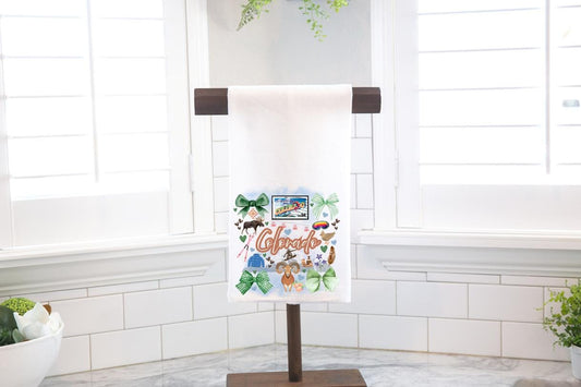 Coquette Colorado State, Flour Sack Tea Towel - Preppy Gift