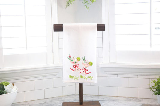 Merry Mahjong Cocktails Flour Sack Tea Towel - Hostess Gift