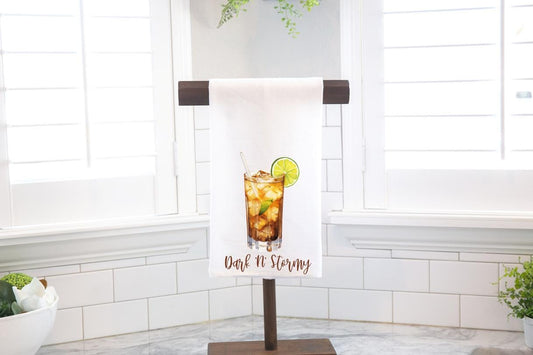 Dark N Stormy Flour Sack Tea Towel - Hostess Gift - Housewarming Gift
