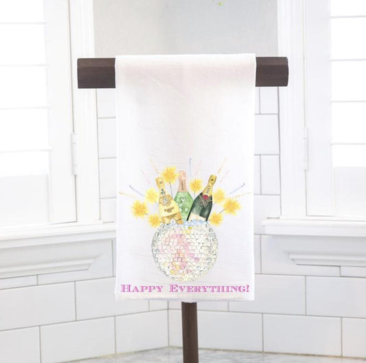 New Year Disco Ball Flour Sack Towel – Champagne Gift