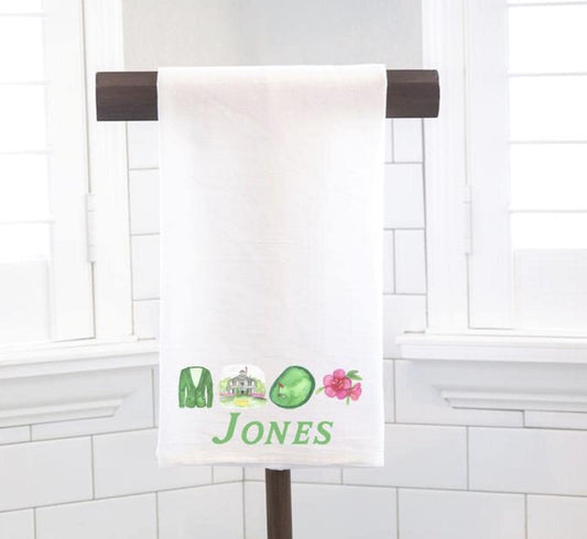 Personalized Gift For Golfer - Augusta Golf Flour Sack Towel – 100% Cotton Kitchen Gift