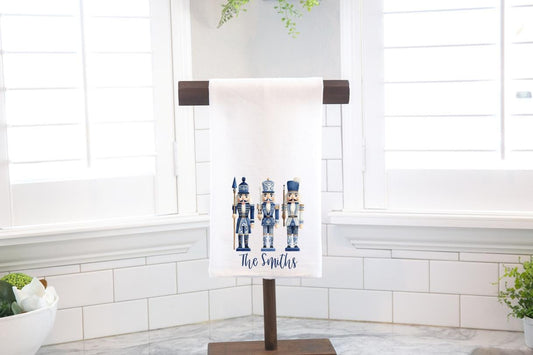Personalized Chinoiserie Nutcracker Flour Sack Tea Towel for Hostess Gift