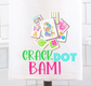 Crack Dot Bam! Flour Sack Tea Towel, Hostess Gift, Mahjong
