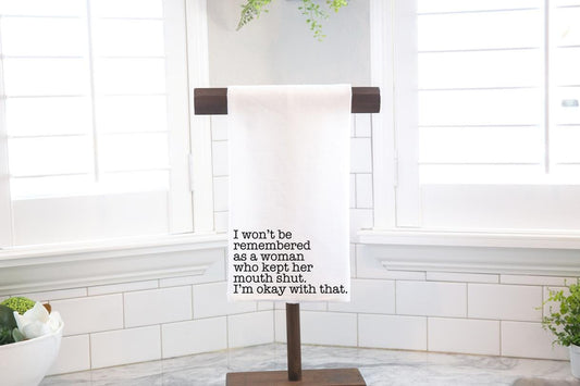 Funny Quote Flour Sack Tea Towel – Sarcastic Hostess Gift