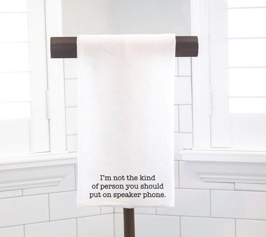 Funny Flour Sack Tea Towel, Sarcastic Kitchen Decor