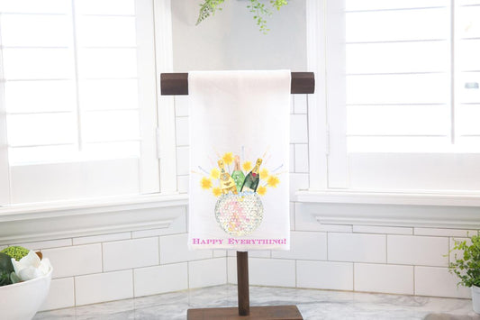 New Year Disco Ball Flour Sack Towel – Champagne Gift
