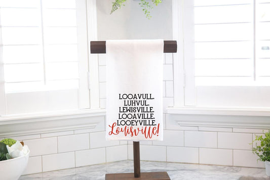How Do You Say Louisville Pronunciation  Flour Sack Tea Towel – Hostess Gift