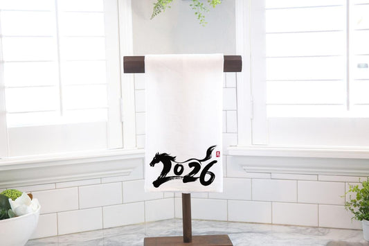Year of the Horse Flour Sack Tea Towel, Lunar New Year 2026