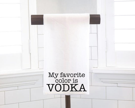 Vodka Quote Flour Sack Towel – Funny Hostess Gift