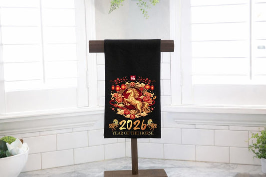 Year of the Horse Flour Sack Towel, Chinese New Year 2026