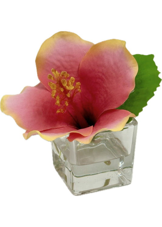 Hibiscus Votive-Red Gold